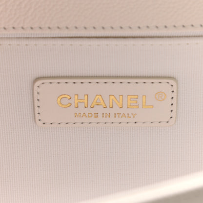 Chanel Caviar Quilted Medium Boy Flap White 6 of 11