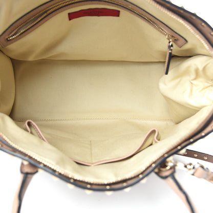 Valentino Garavani Vitello Rockstud Dome Shopper Alpaca 5 of 9