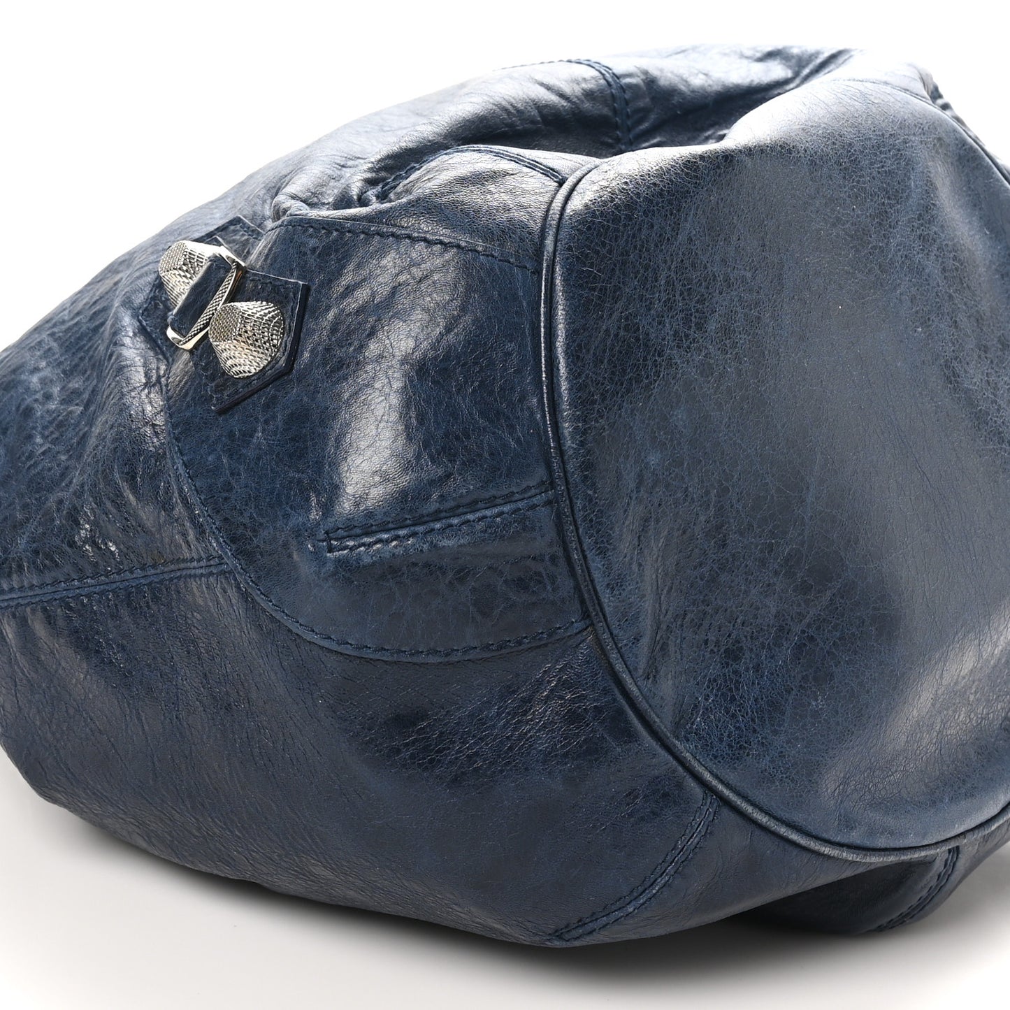 Agneau Giant 21 Silver Hardware Pompon Marine