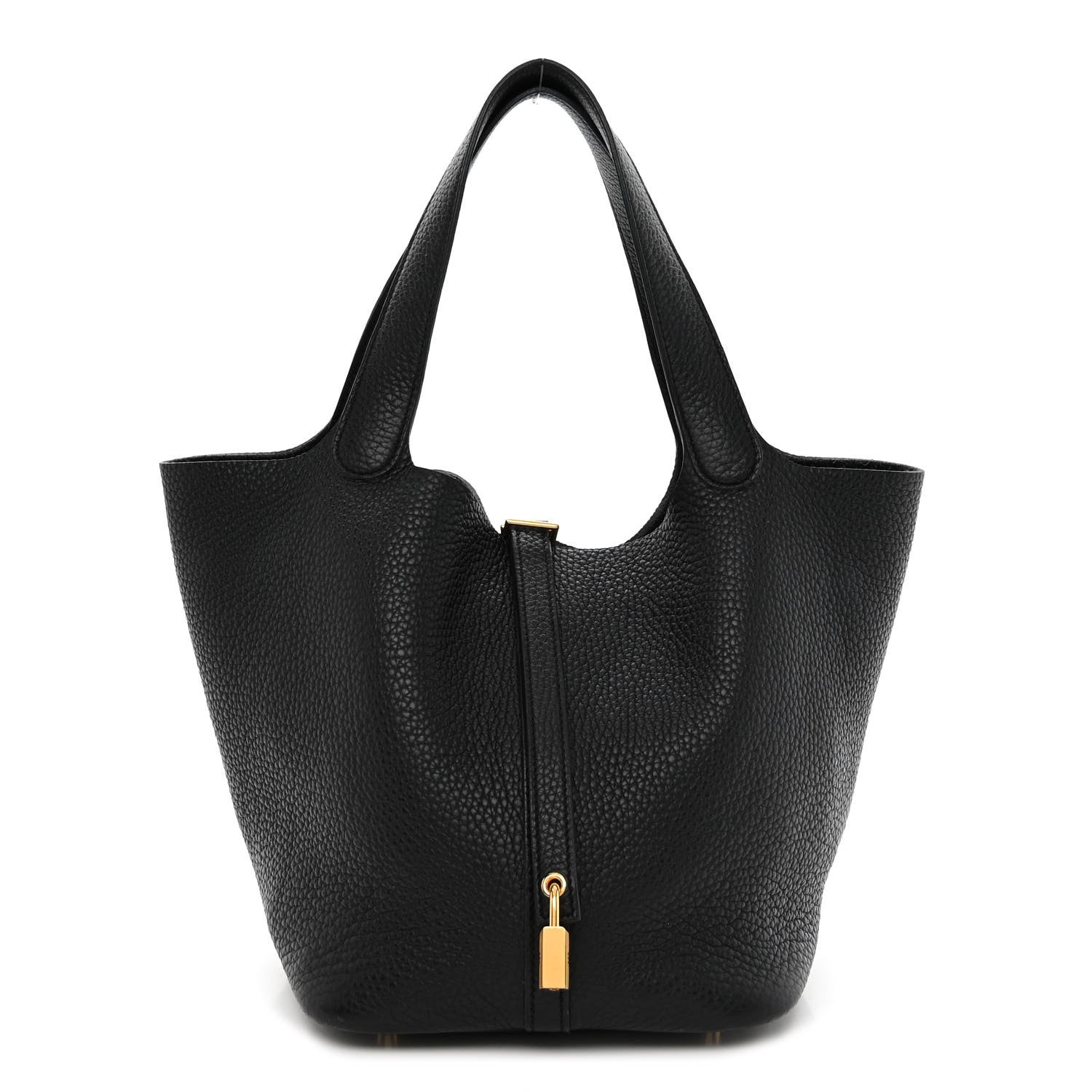 Hermes Taurillon Clemence Picotin Lock 22 MM Black 1 of 10