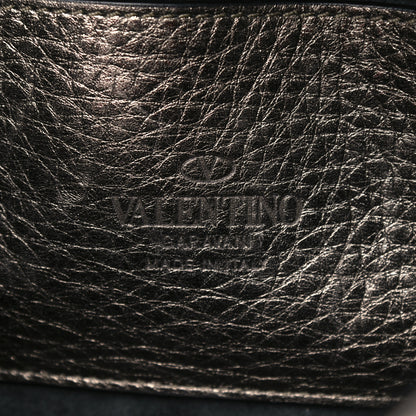 Valentino Garavani Metallic Pebbled Calfskin Medium Rockstud Flip Lock Crossbody Bag Sasso 6 of 12