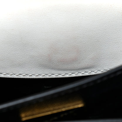 Prada City Calf Saffiano Cahier Bag White Black 9 of 9