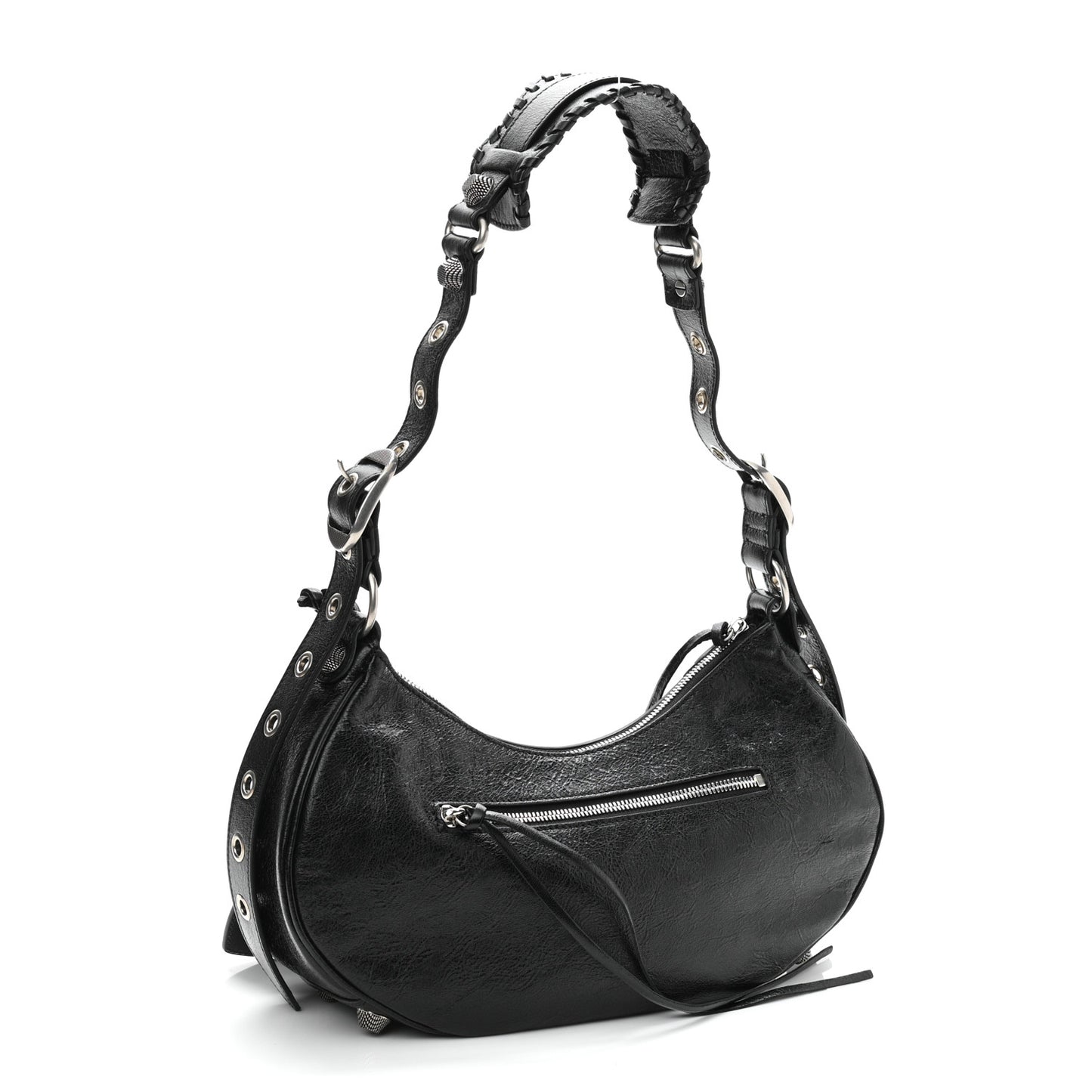Agneau Arena Small Le Cagole Shoulder Bag Black
