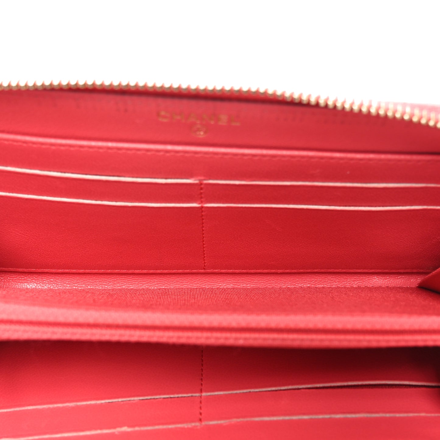 Sheepskin Chevron Quilted Mademoiselle Vintage Zip Around Wallet Pink