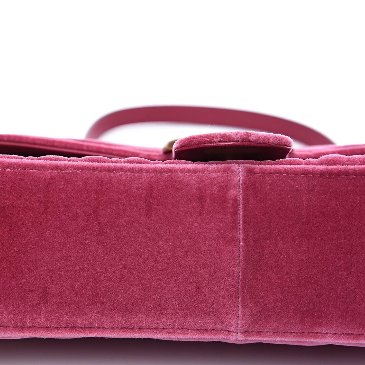 Gucci Velvet Matelasse Small GG Marmont Shoulder Bag Light Raspberry Rose 10 of 13