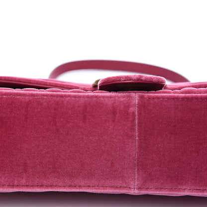 Gucci Velvet Matelasse Small GG Marmont Shoulder Bag Light Raspberry Rose 10 of 13