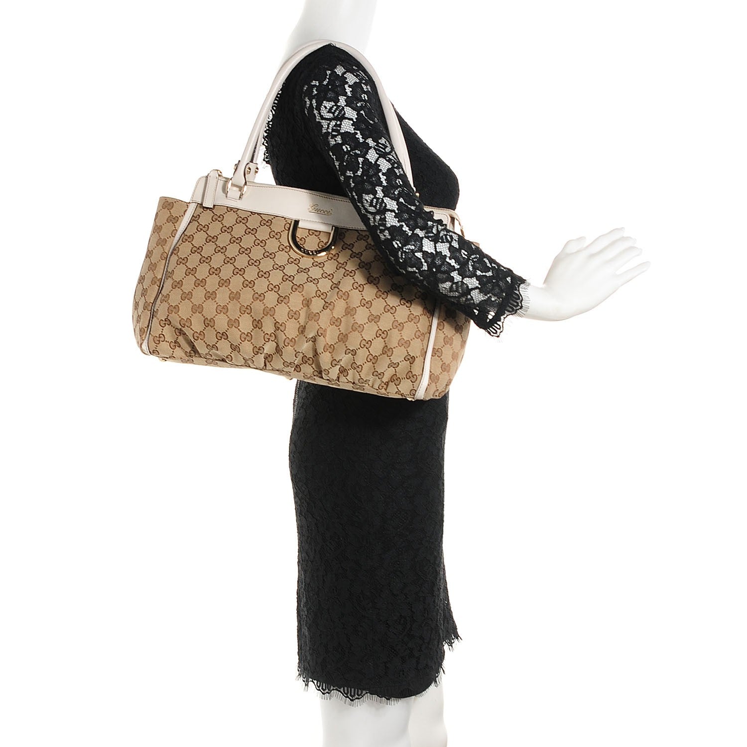 Gucci Monogram D Gold Tote Off White 2 of 7