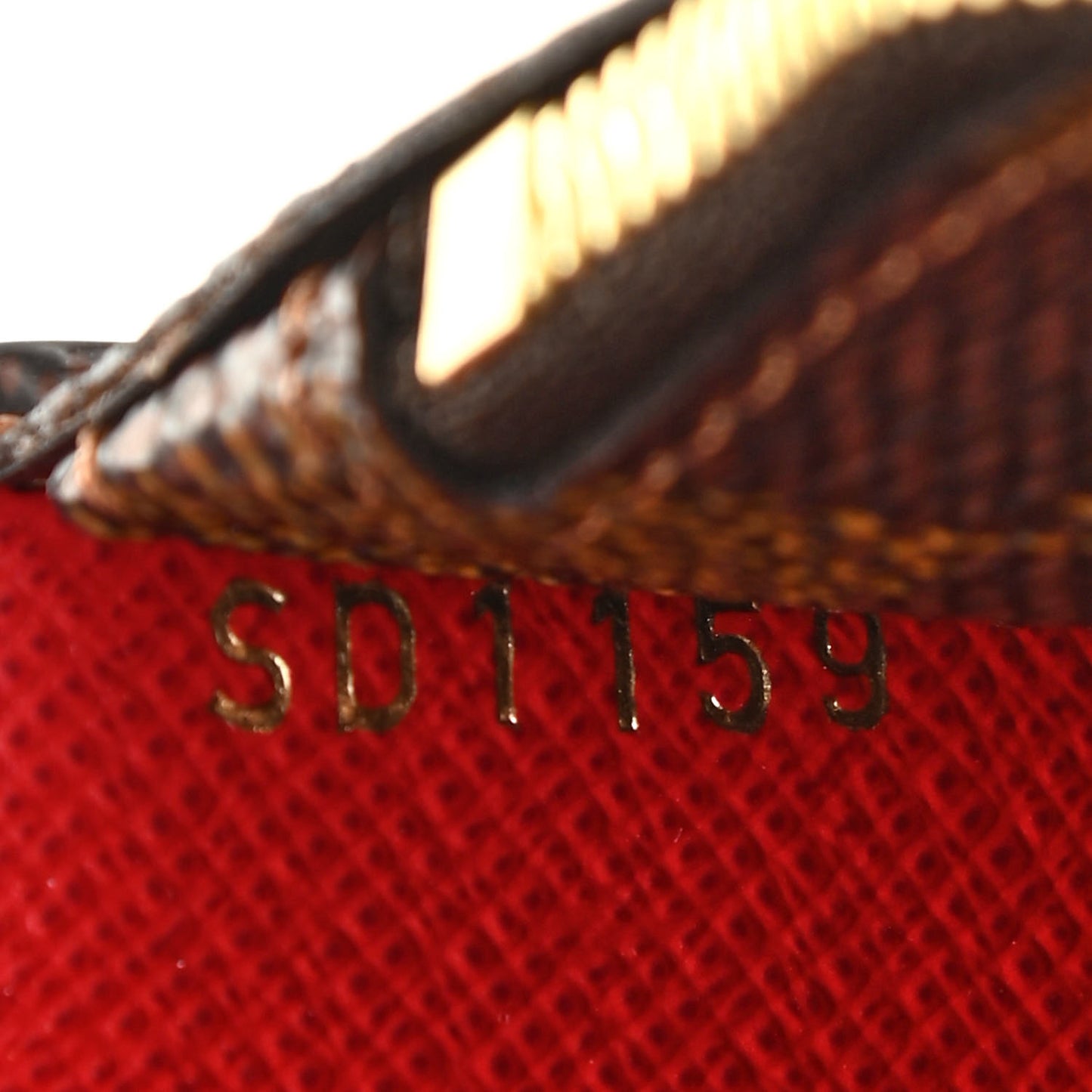 Damier Ebene Josephine Wallet Red
