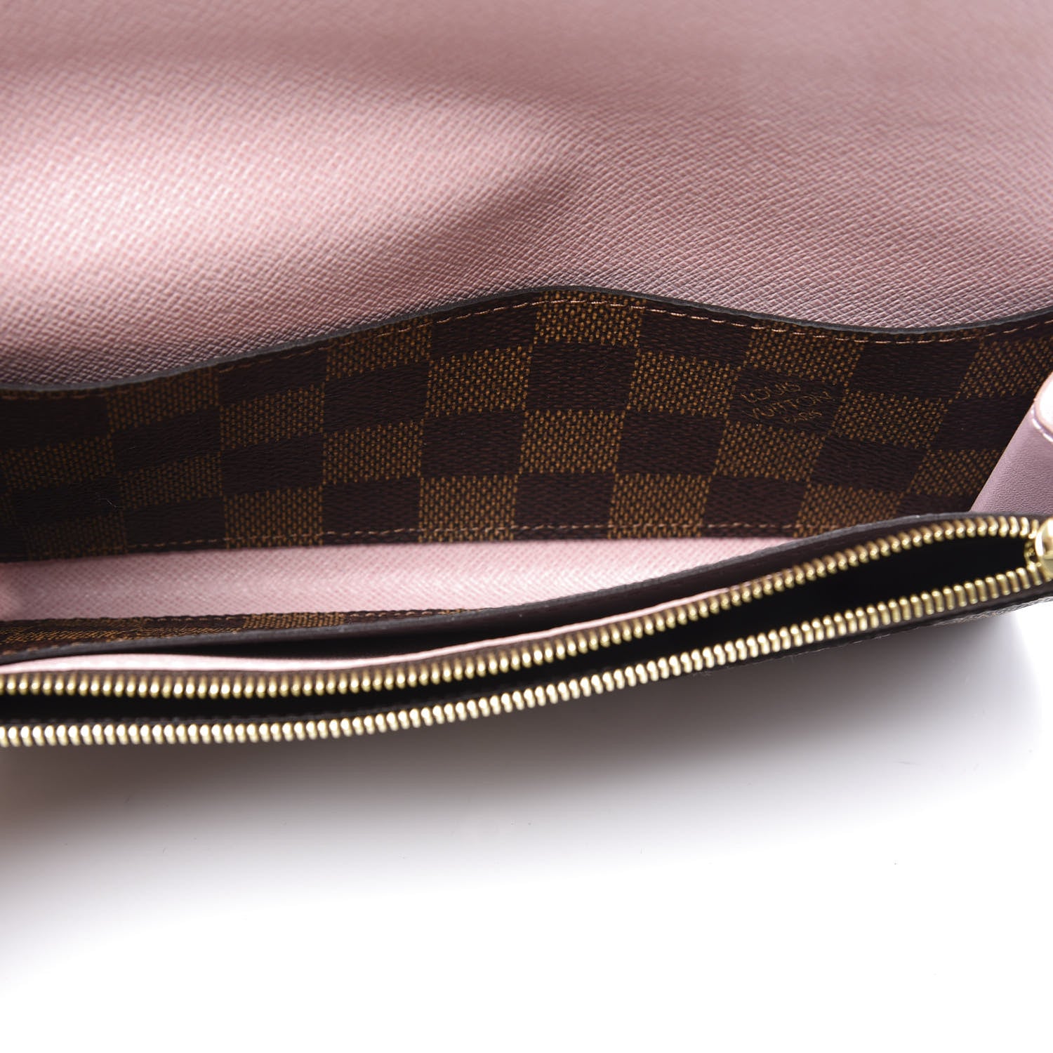 Louis Vuitton Damier Ebene Emilie Wallet Rose Ballerine 3 of 7