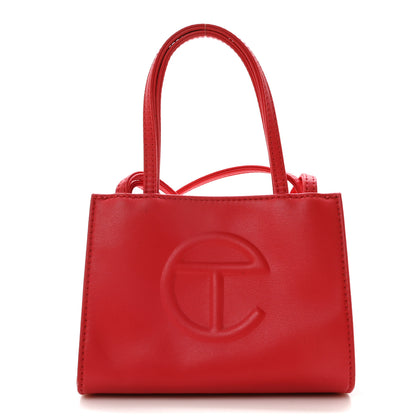 Telfar Vegan Leather Small Shopping Bag Red 1 of 10