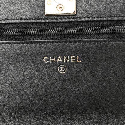 Chanel Lambskin Quilted Trendy CC Wallet On Chain WOC Black 6 of 13