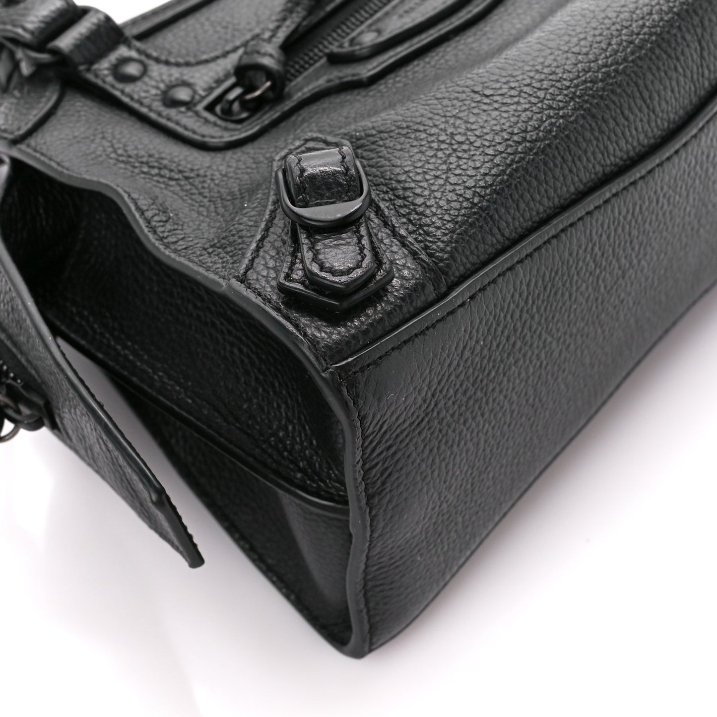 Grained Calfskin Neo Classic Black Hardware Mini City Black