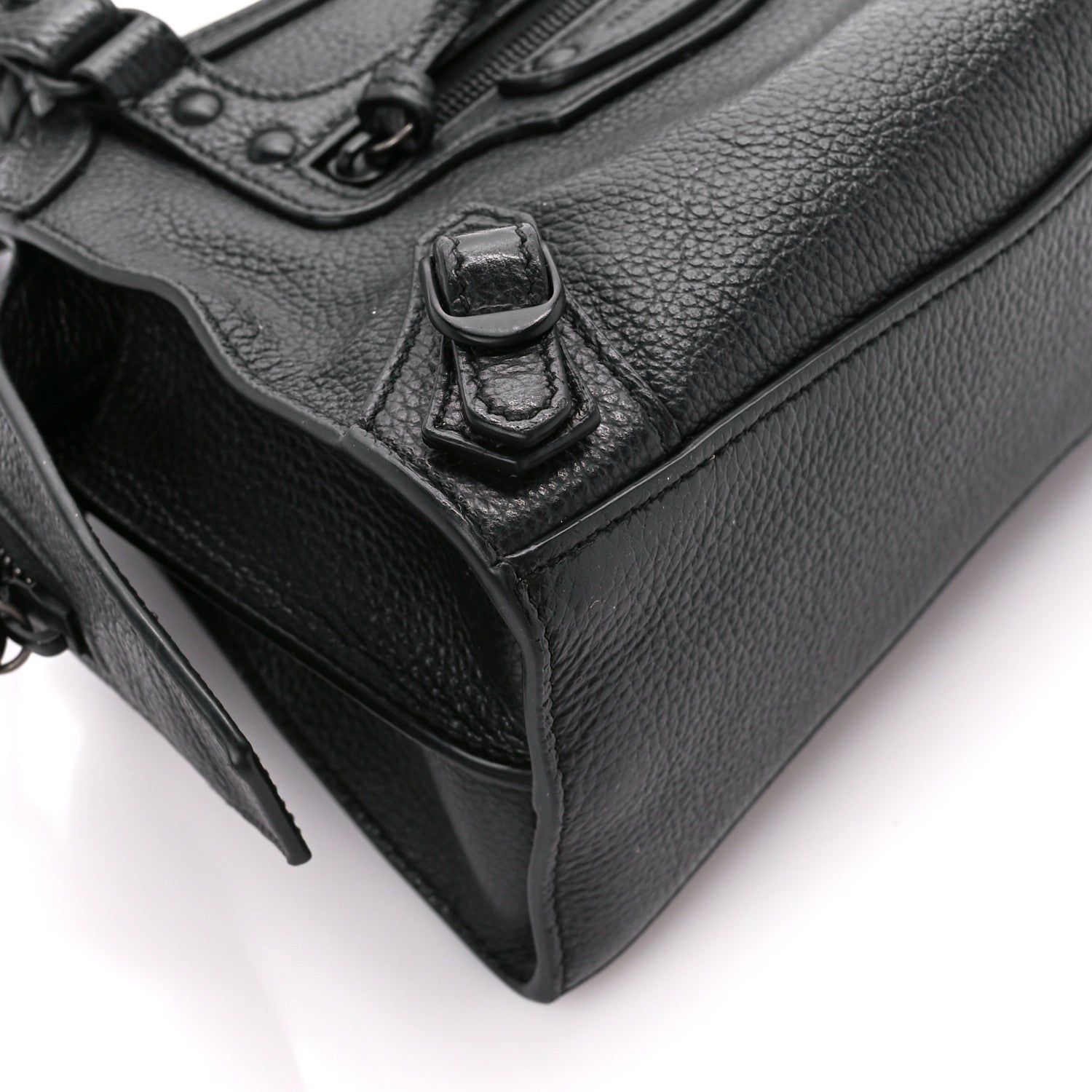 Balenciaga Grained Calfskin Neo Classic Black Hardware Mini City Black 8 of 9