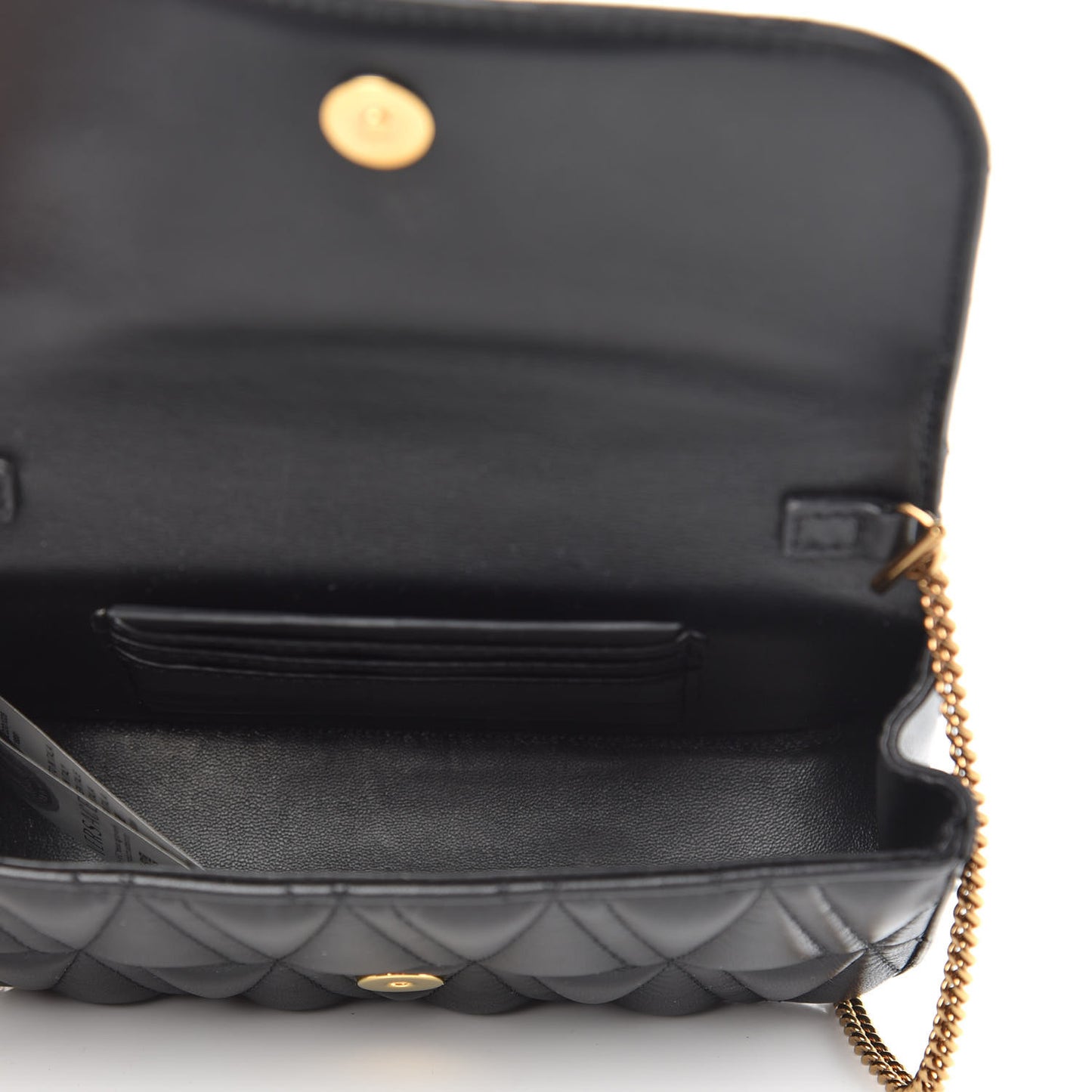 Nappa Quilted Virtus Evening Bag Black