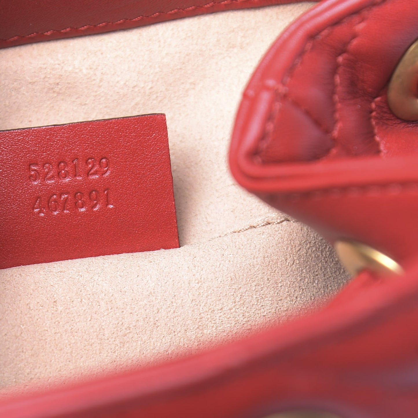 Calfskin Matelasse GG Marmont Flap Backpack Hibiscus Red