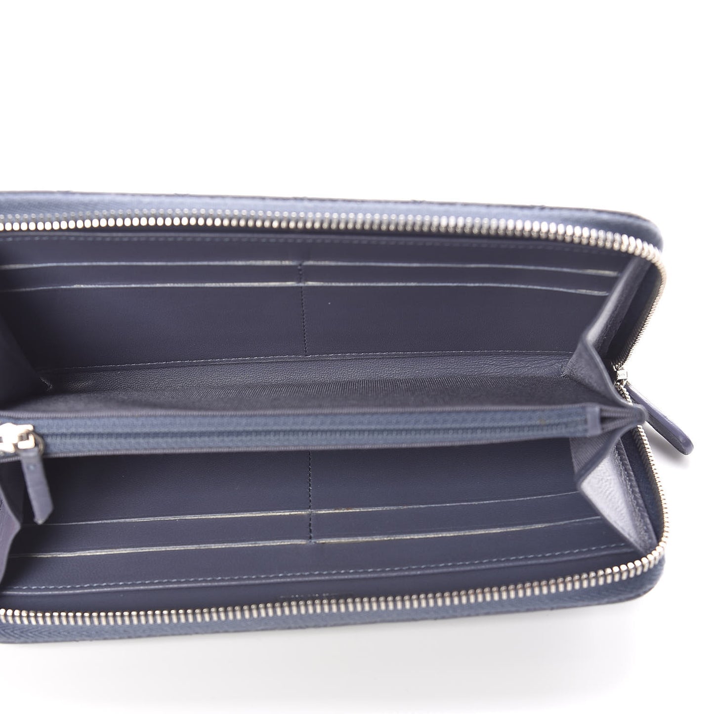 Lambskin Quilted Large Gusset Zip Around Wallet Lavender
