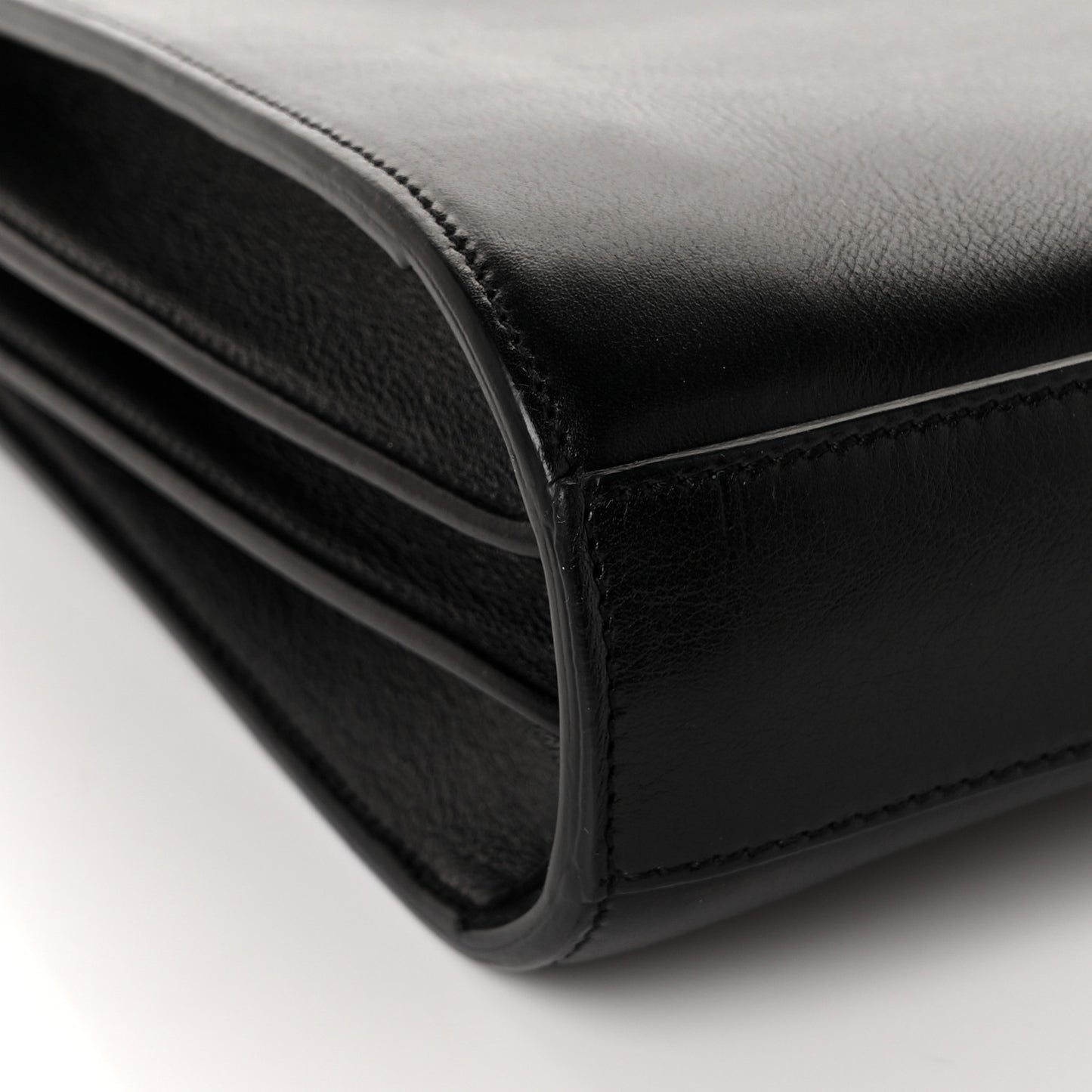 Calfskin Sac De Jour Clutch Black