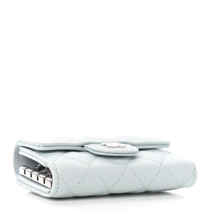 Chanel Caviar Quilted Classic 4 Key Holder Wallet Light Blue 4 of 7