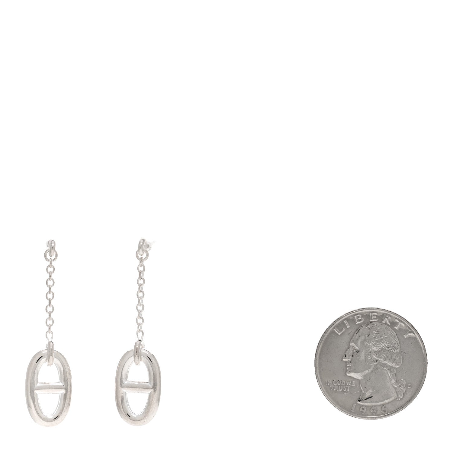 Hermes Sterling Silver Farandole Drop Earrings 2 of 5