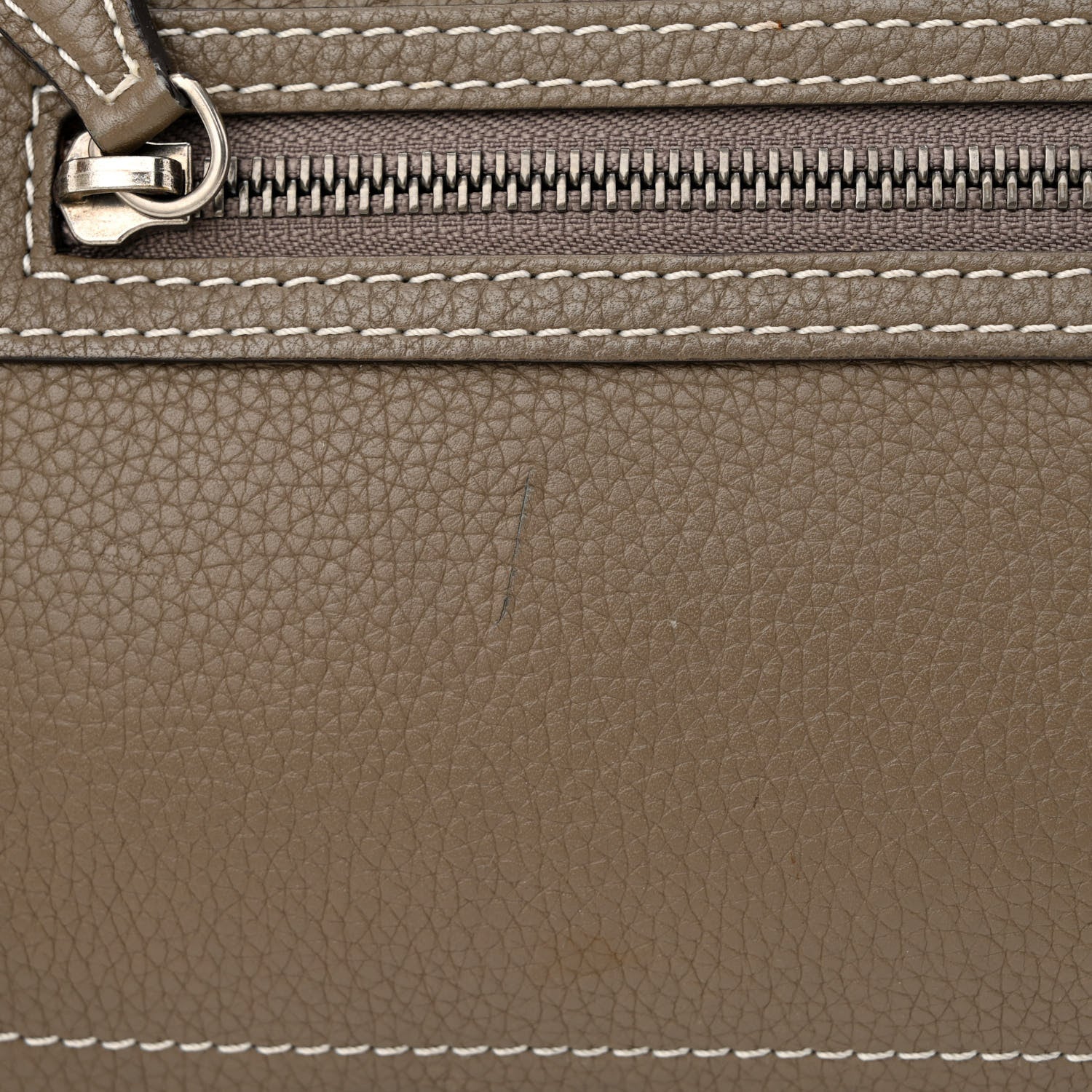 Celine Drummed Calfskin Micro Luggage Souris 11 of 14