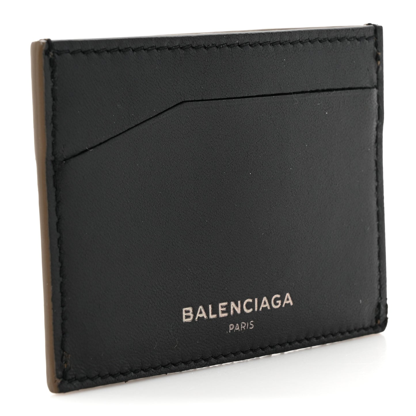 Snakeskin Card Holder Black