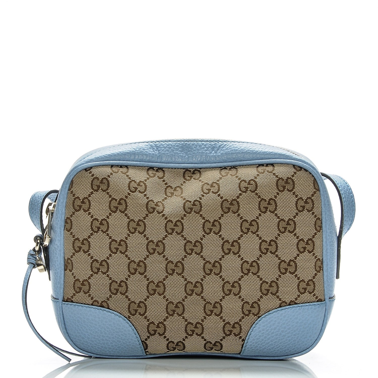 Gucci Monogram Mini Bree Messenger Bag Beige Mineral Blue 3 of 9