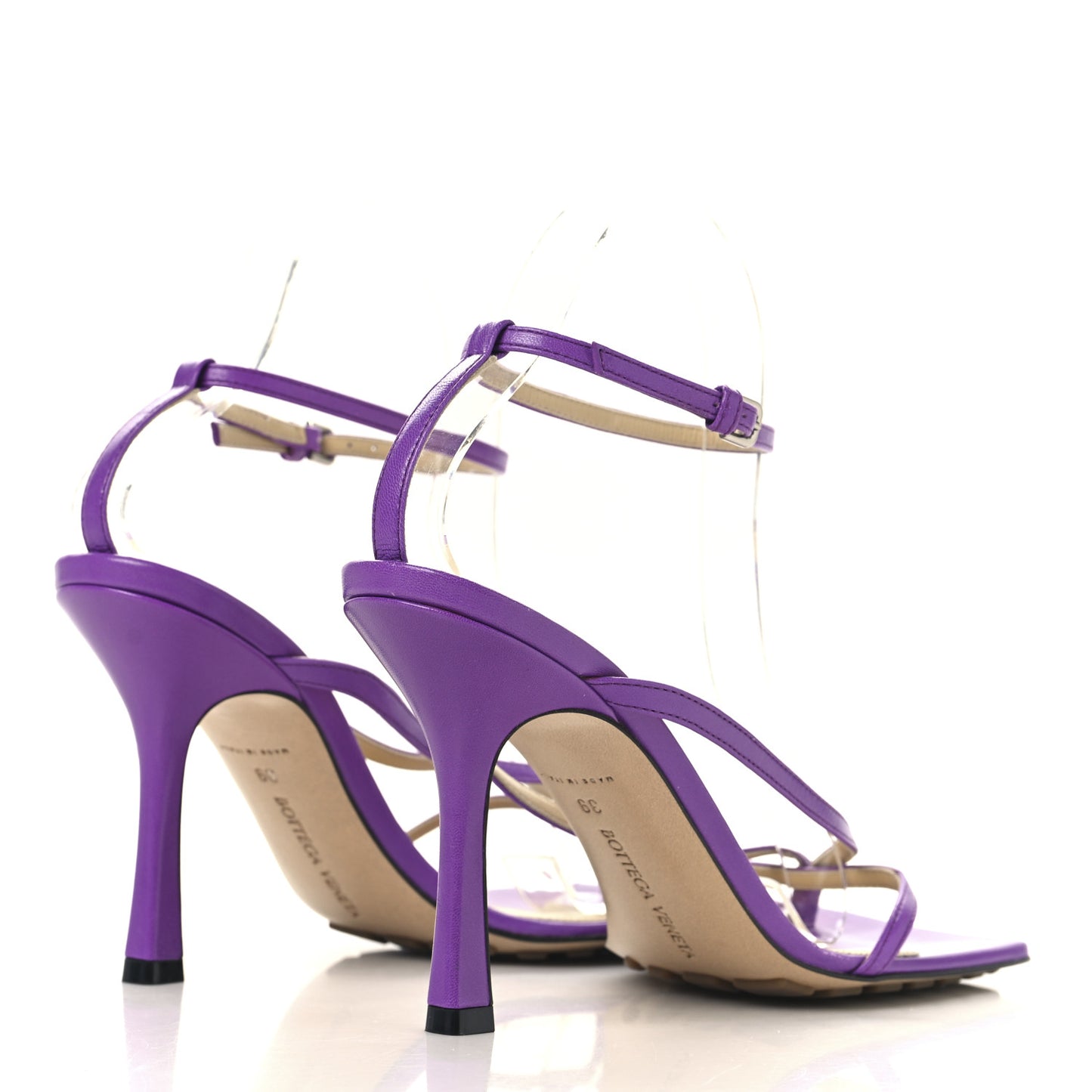 Lambskin Studded Stretch Multi Strap 90mm Sandals 39 Clematis 39 Clematis