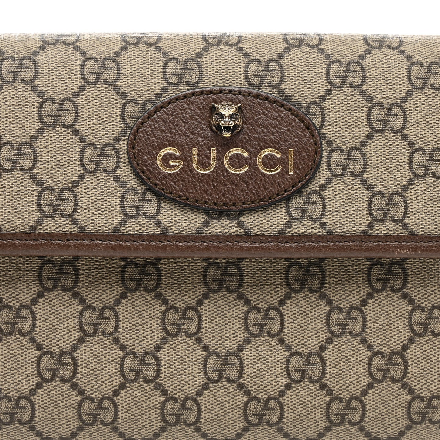 GG Supreme Monogram Neo Vintage Web Belt Bag Brown