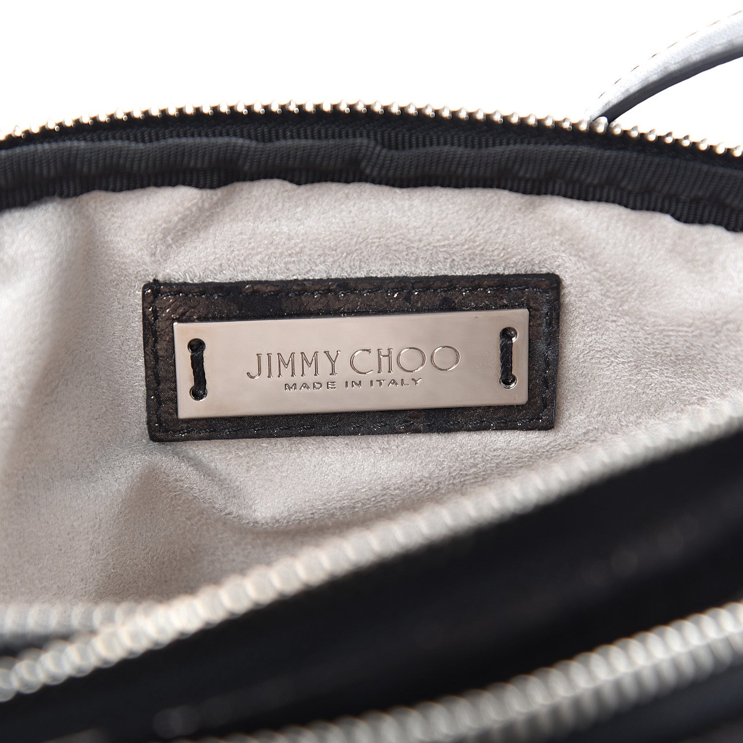 Jimmy Choo Metallic Nappa Camo Opal Crossbody Bag Black Gunmetal 7 of 10