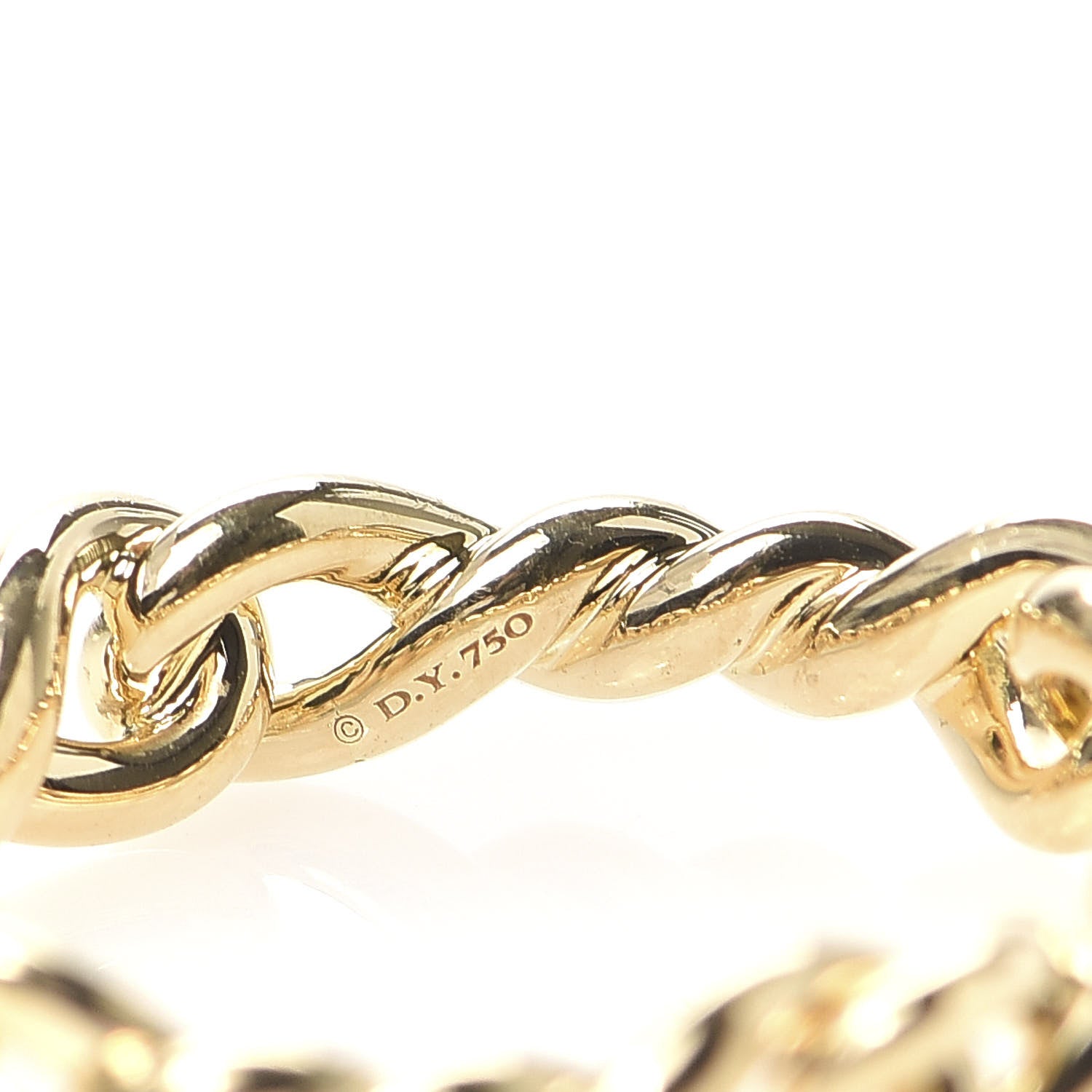 David Yurman 18K Yellow Gold 5mm Continuance Ring 54 7 4 of 4