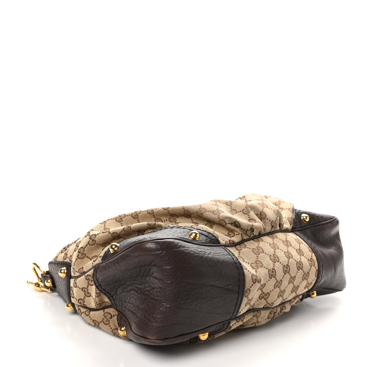 Gucci Monogram Medium Jockey Hobo Dark Brown 4 of 10