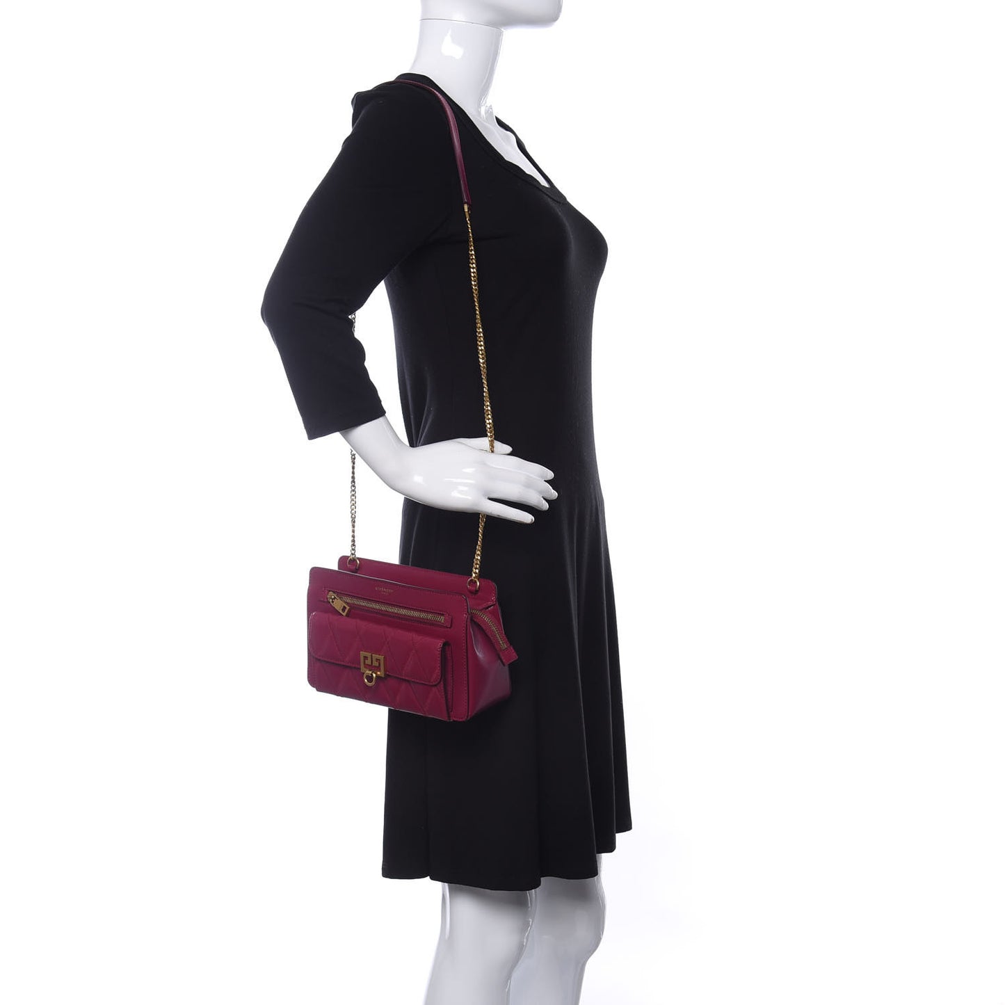 Goatskin Diamond Quilted Pocket Crossbody Orchid Purple