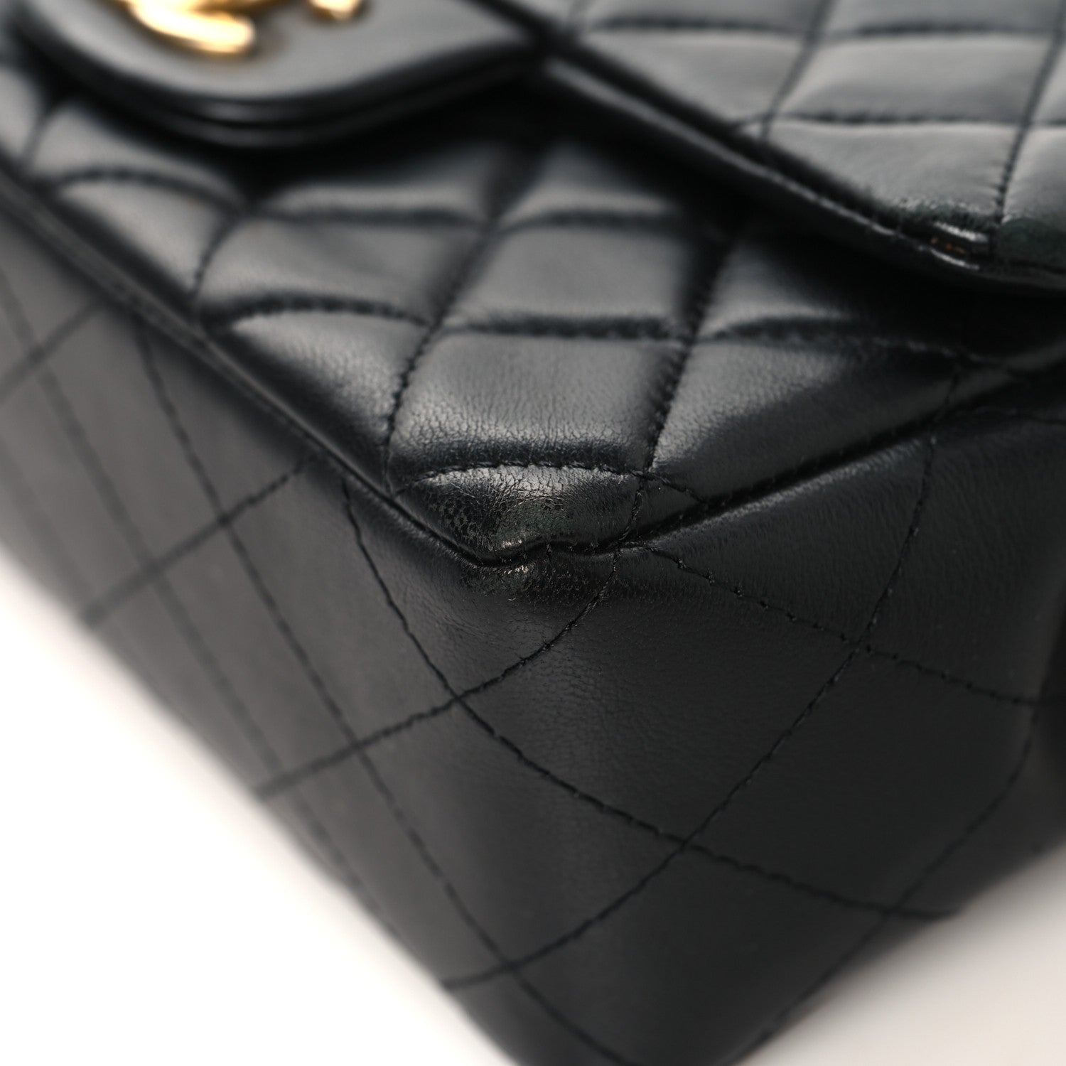 Chanel Lambskin Quilted Mini Rectangular Flap Black 10 of 10