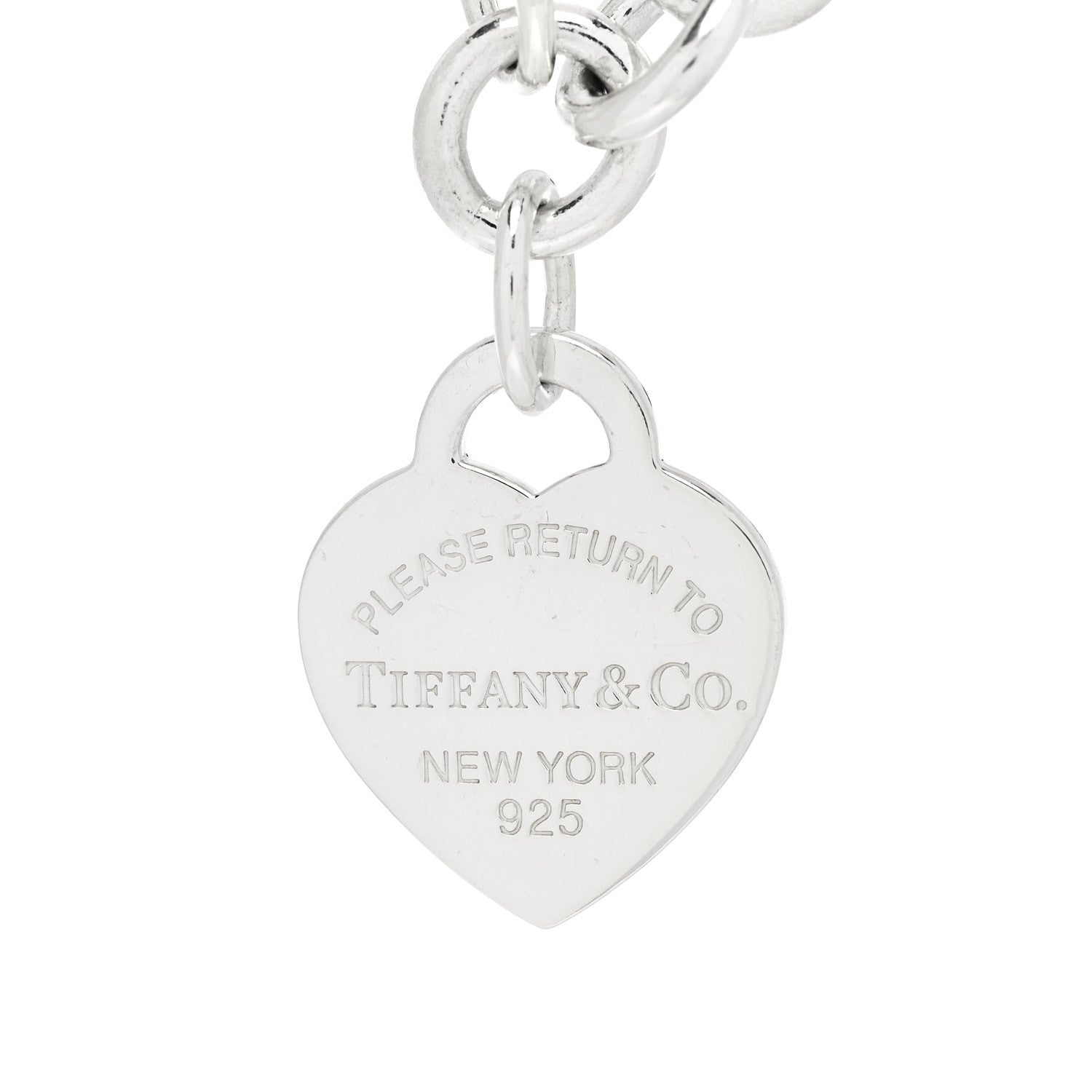 Tiffany Sterling Silver Return to Tiffany Heart Tag Charm Bracelet