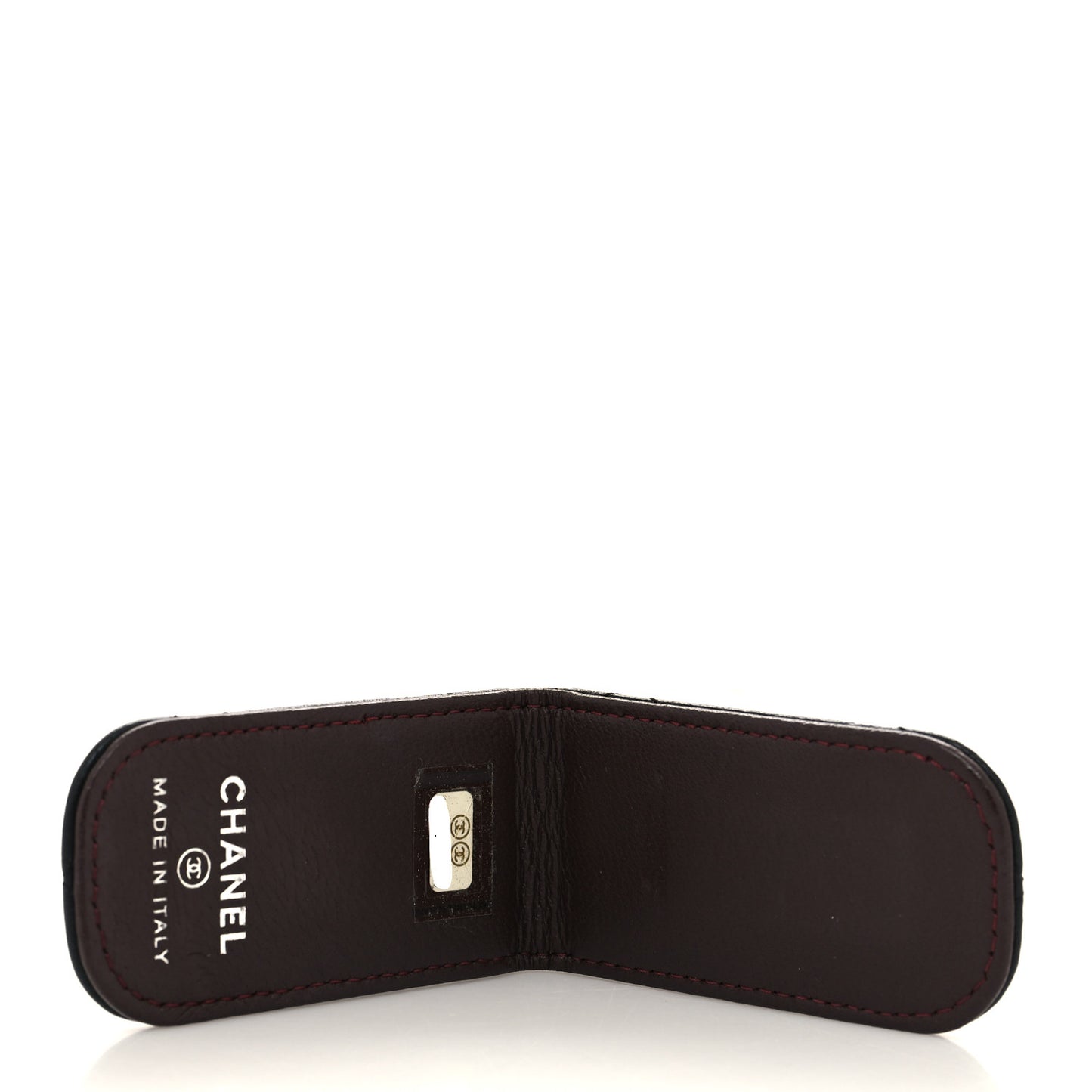 Lambskin Quilted Money Clip Black