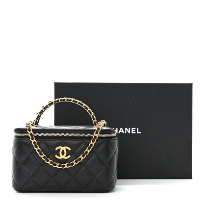 Chanel Lambskin Quilted Pick Me Up Vanity Case Black 13 of 13