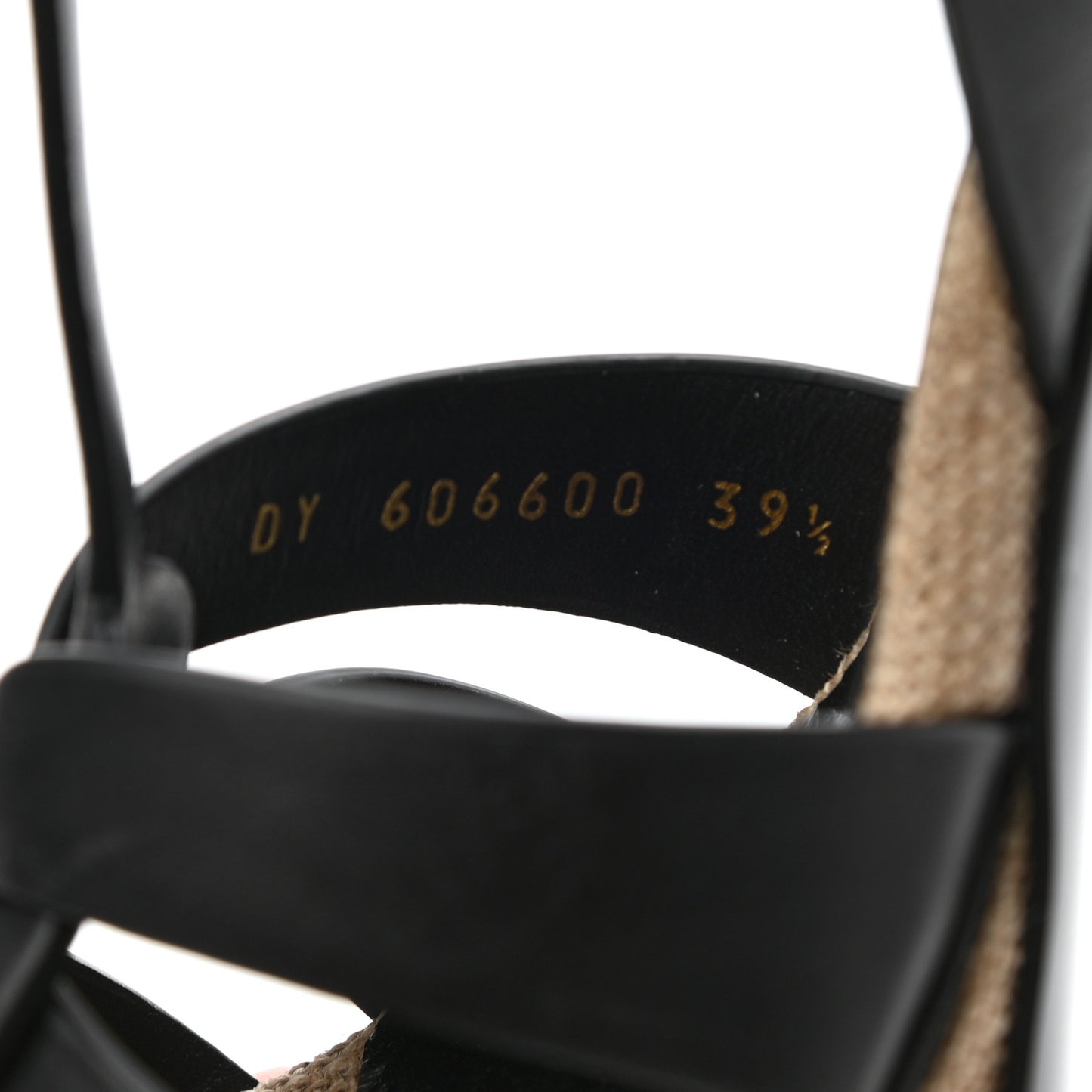 Calfskin Canvas Tribute 75 Platform Sandals 39.5 Black