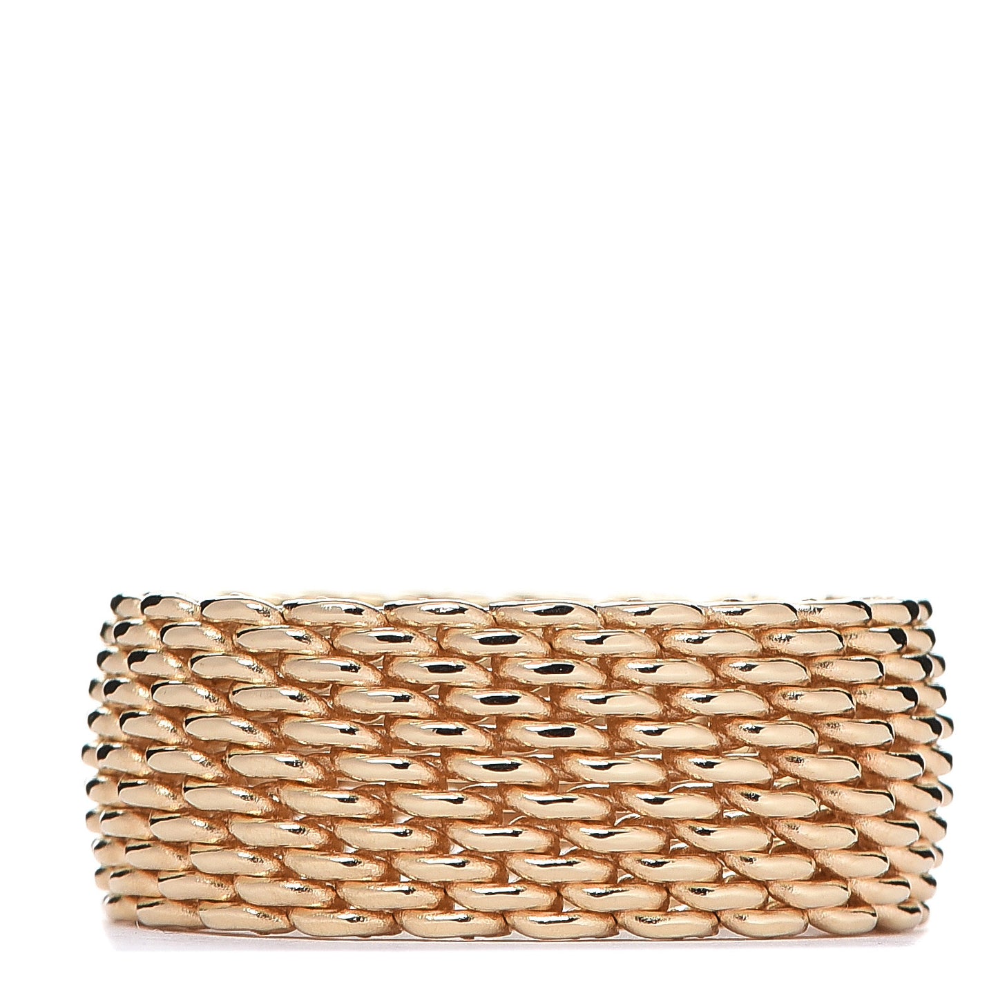 18K Yellow Gold Wide Somerset Mesh Ring 58 8.25