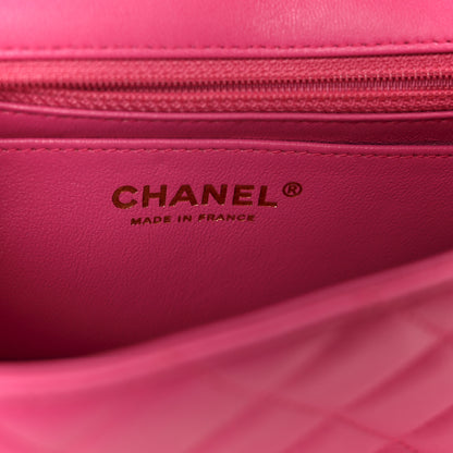 Chanel Lambskin Quilted Mini Rectangular Flap Pink 6 of 11