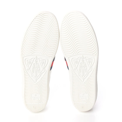 Gucci Calfskin Ayers Crystal Web Womens New Ace Pineapple Sneakers 40 White 5 of 10