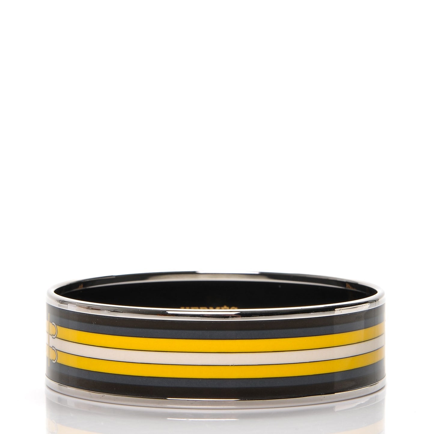 Enamel Printed Wide Rocabar Bracelet 65 Art Deco