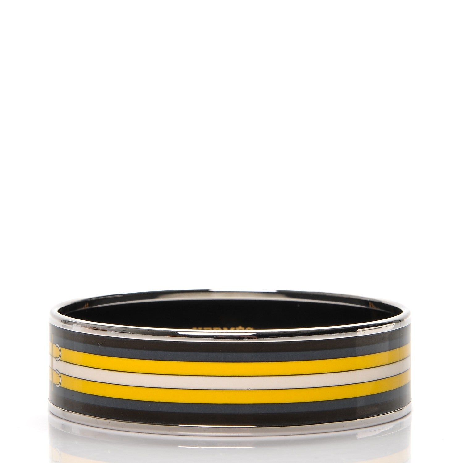Hermes Enamel Printed Wide Rocabar Bracelet 65 Art Deco 3 of 5