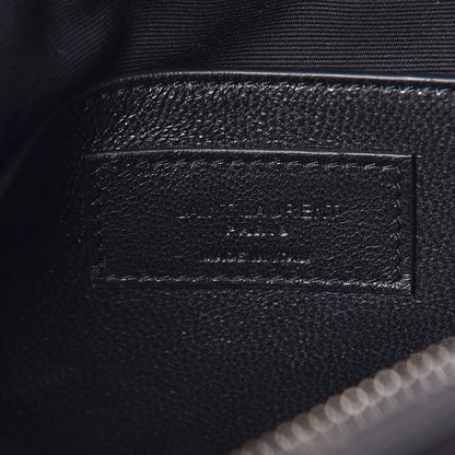 Saint Laurent Sheepskin Matelasse Chevron Monogram Large College Satchel Dark Asphalt 6 of 9