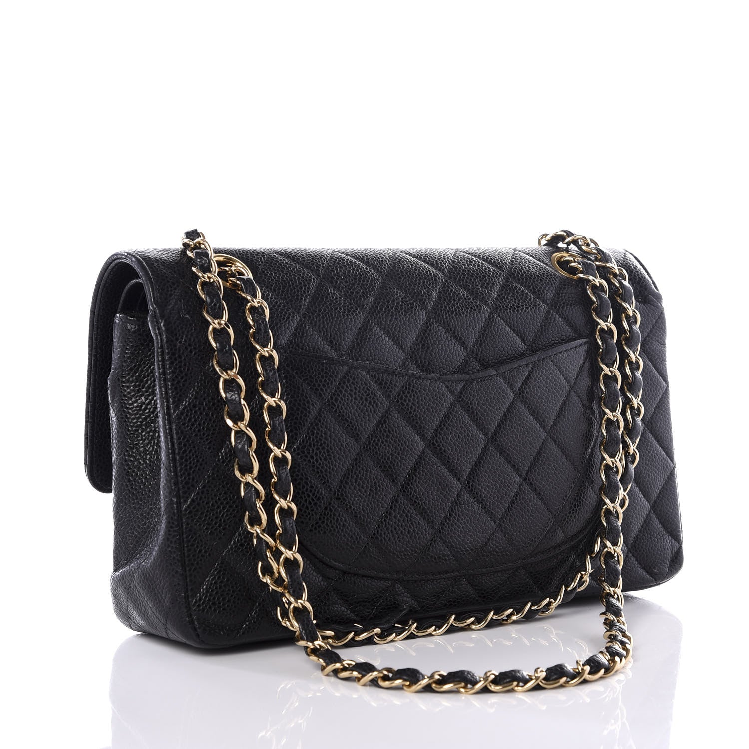 Chanel Caviar Quilted Medium Double Flap Black 2 of 12