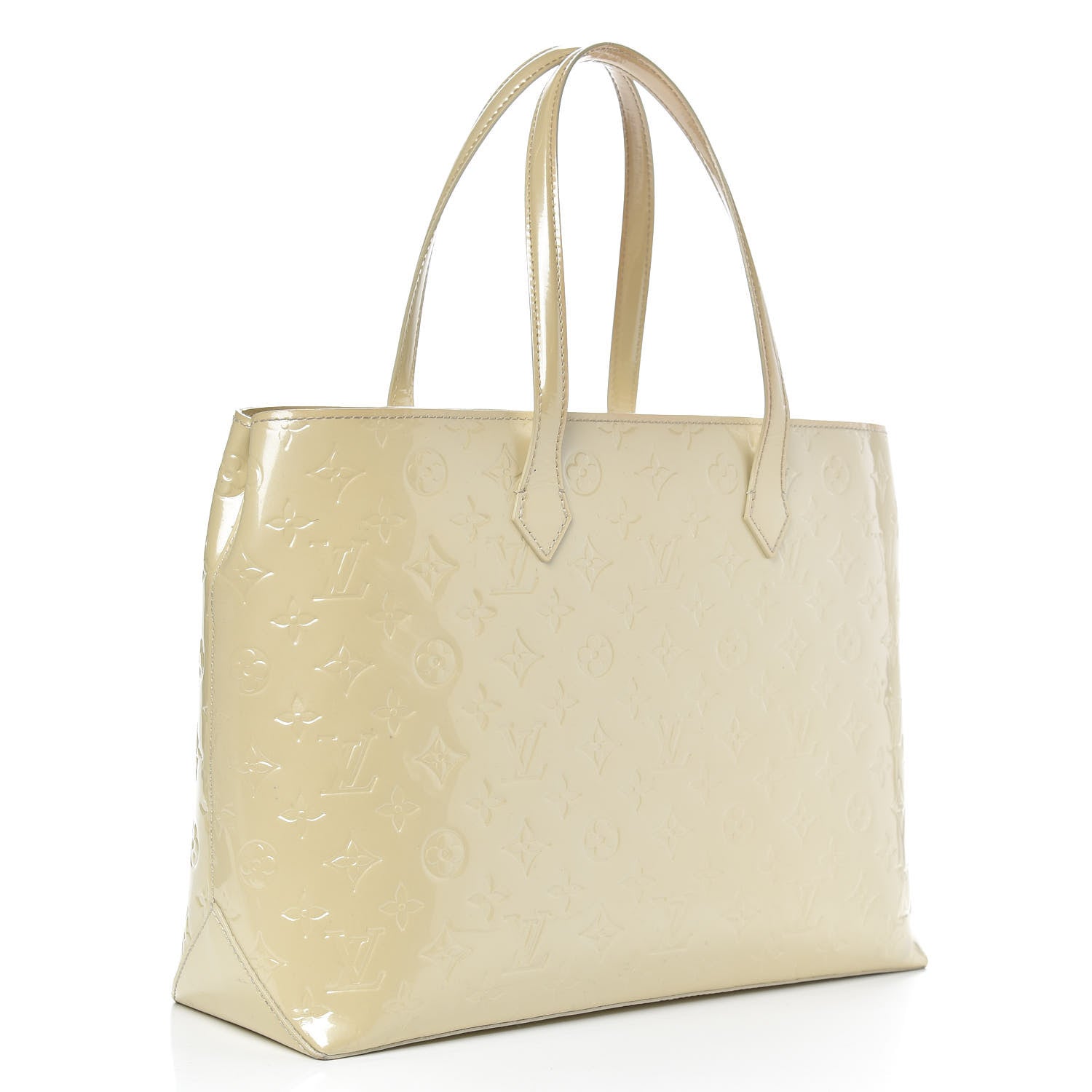 Louis Vuitton Vernis Wilshire MM Blanc Corail 3 of 17
