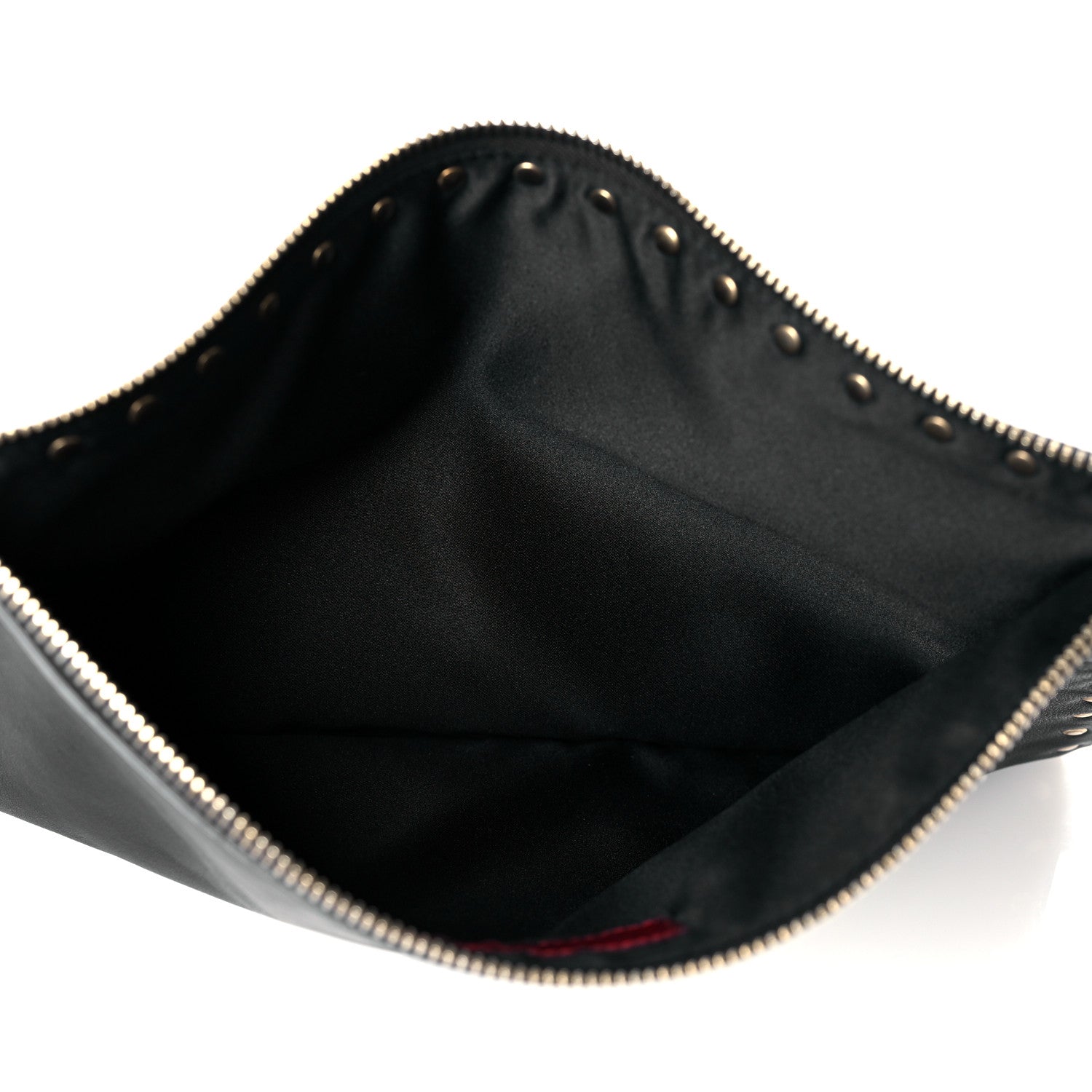 Valentino Garavani Vitello Large Rockstud Zip Pouch Black 5 of 10
