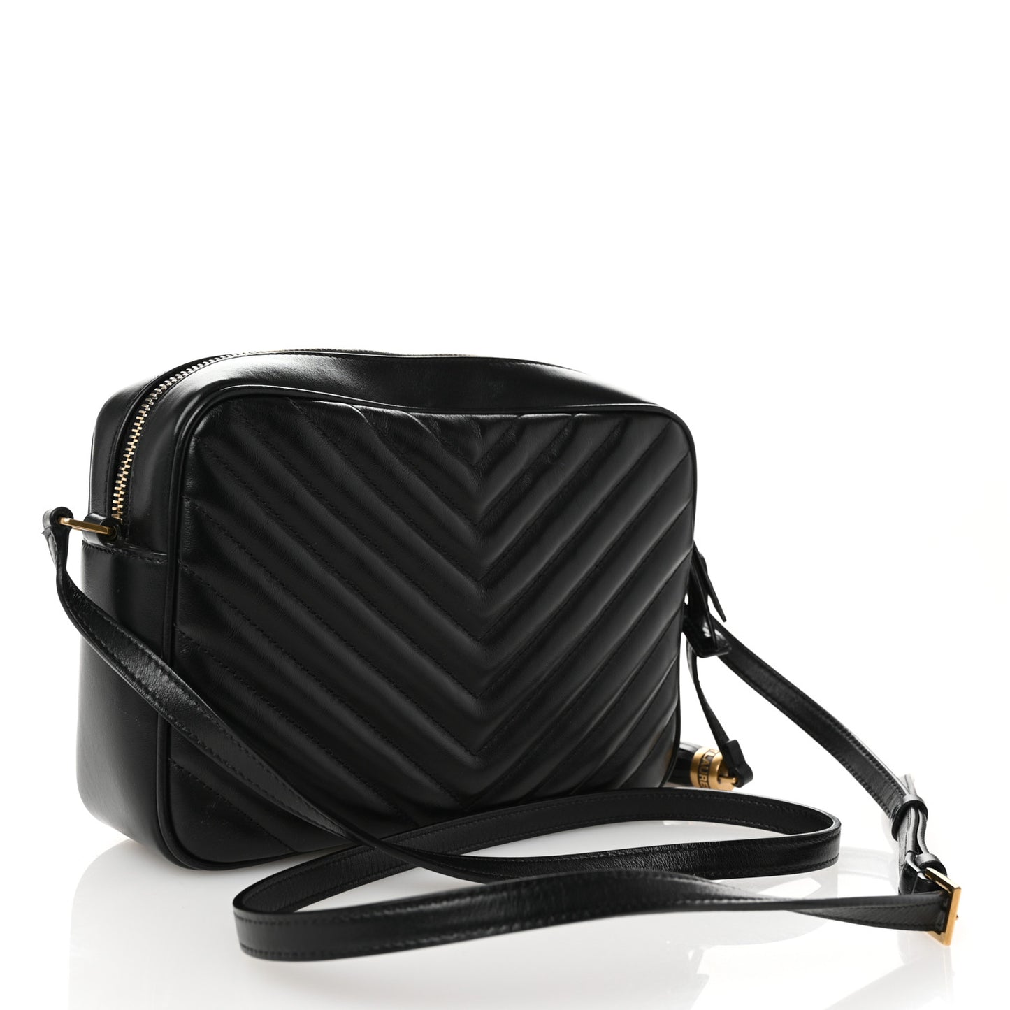Calfskin Matelasse Monogram Lou Camera Bag Black