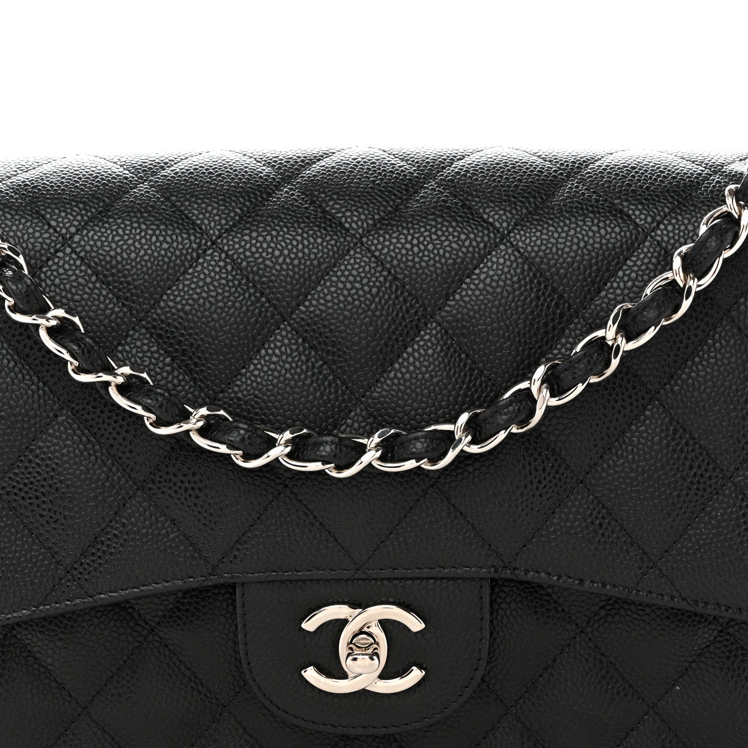 Chanel Caviar Quilted Jumbo Double Flap Black 8 of 10