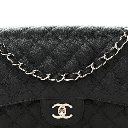 Chanel Caviar Quilted Jumbo Double Flap Black 8 of 10