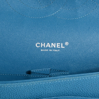 Chanel Iridescent Caviar Maxi Double Flap Blue 6 of 8